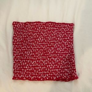 Brandy Melville red floral tube top